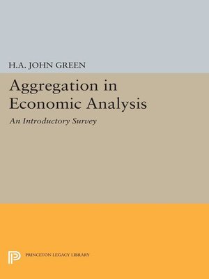 cover image of Aggregation in Economic Analysis